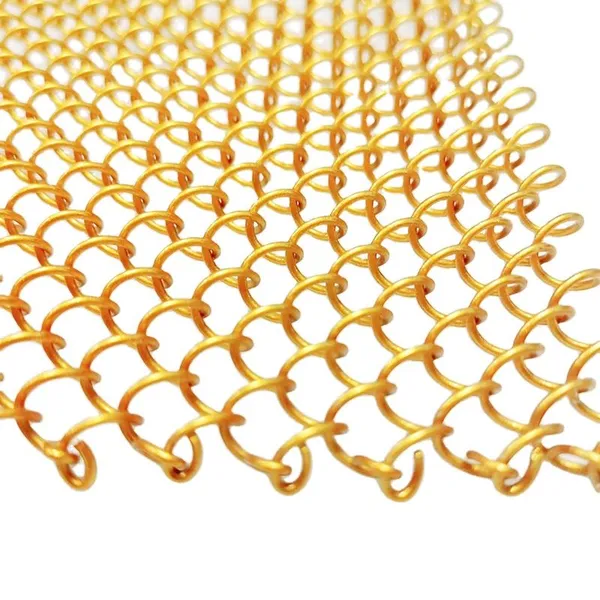 Factory Supply Metal Coil Curtain Metal Mesh Chain Link Screen Mesh Ceilings for Interior Exterior Design photo-5