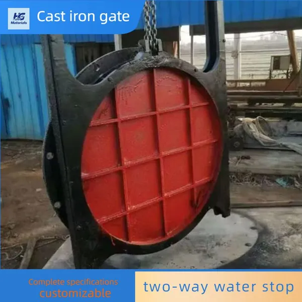 Reservoir Cast Iron Gate, Cast Iron Inlaid Copper Square and Round Gate, Flat Arched Cast Iron Gate