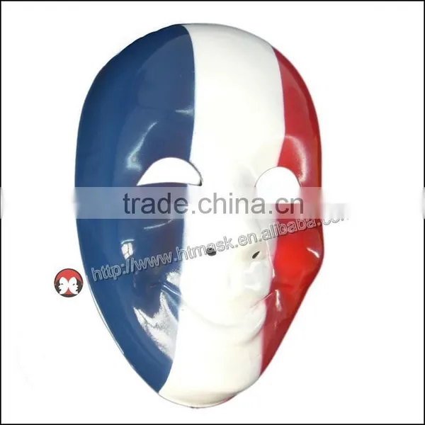 French Flag Clown Doll Mask photo-3
