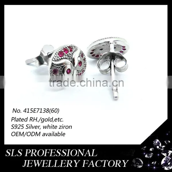 2014 Fashion Earrings for Kids Jewelry Ruby Stones Stud Earring for Children Gifts With All Types of Earrings photo-3