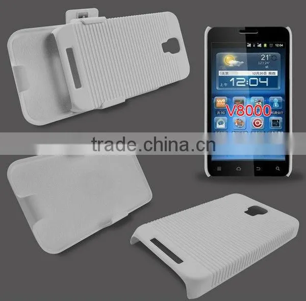 Multifunctional White Hard Case+belt Clip Holster,belt Clip Case for ZET Engage V8000