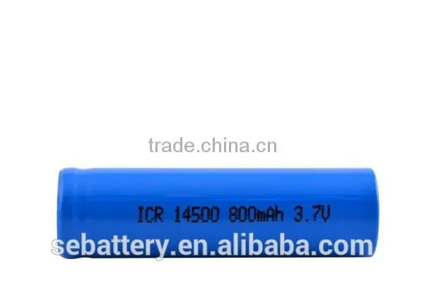 Rechargeable Lithium Ion 14500 800mAh Battery 3.7V
