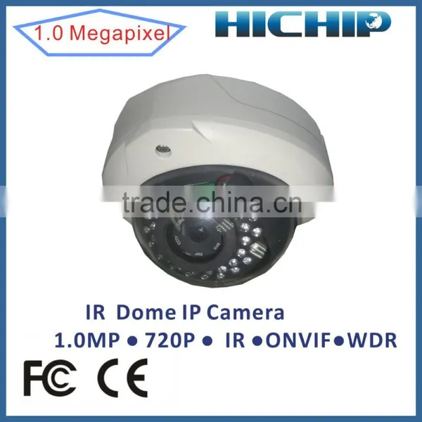 Hichip Vandalproof Camera Infrared P2P Tutk Server IP Camera Dome WDR With 3MP HD Lens