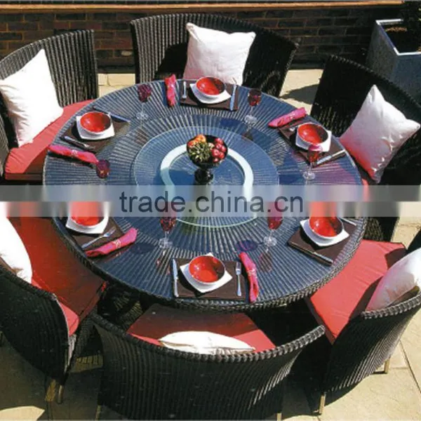 Round Outdoor Rattan Table Set Furniture photo-5