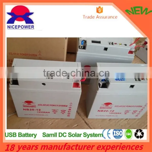 dc Solar System 12v30W Usb Battery dc Rca Socket Portable Power Supply photo-6
