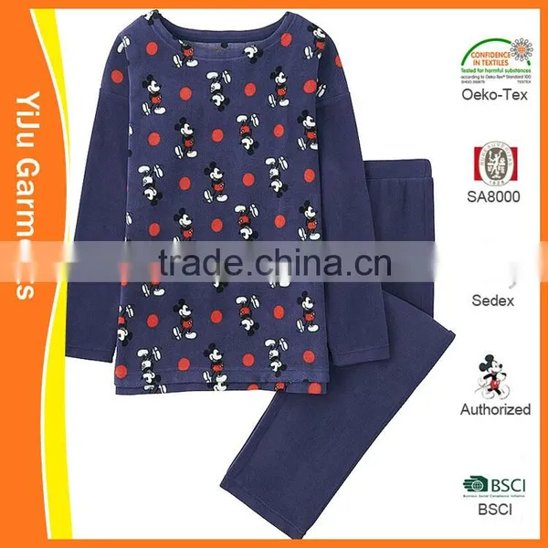 Hot Sale Basic Printing Cotton Lady Pajama Set Lady Nightgown Lady Knitting Homewear