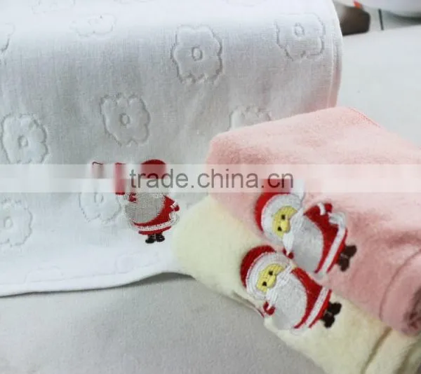 Hot Sell Many Design for Various Holiday Towel, Complete Set of Solid Color Velour Cotton Embroidery Towel,Christmas Gift Towels photo-4