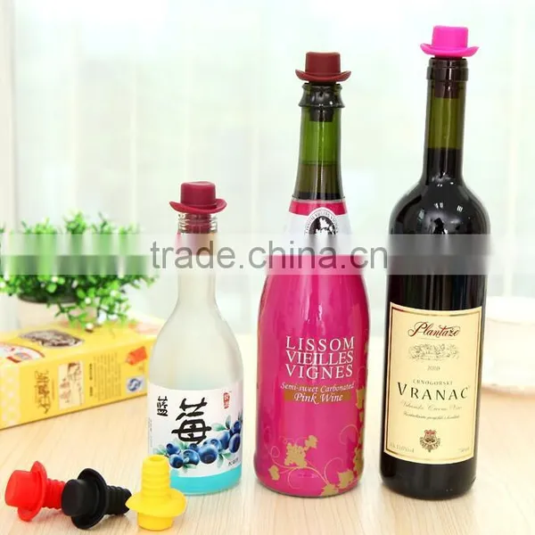 Wholesales Cheaper Logo Design Silicone Wine Stopper photo-5