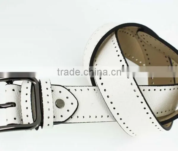 2015 Women Plain Fashion PU Leather Jeans Belt With Fuax Leather and Square Buckles in Yiwu photo-5