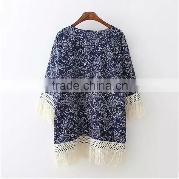 Wholesale Free Size Customaize Kaftan With Tassels Turkish Tunic photo-2