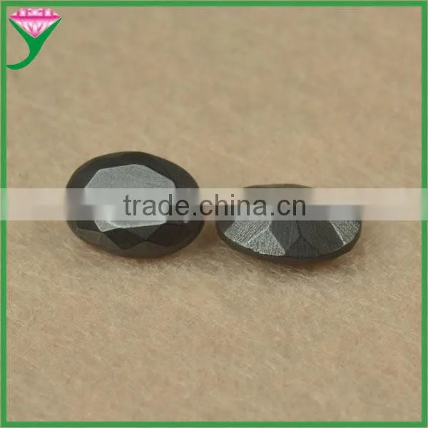 Wholesale Price Black Faceted Oval Shape Hematite Stone photo-2