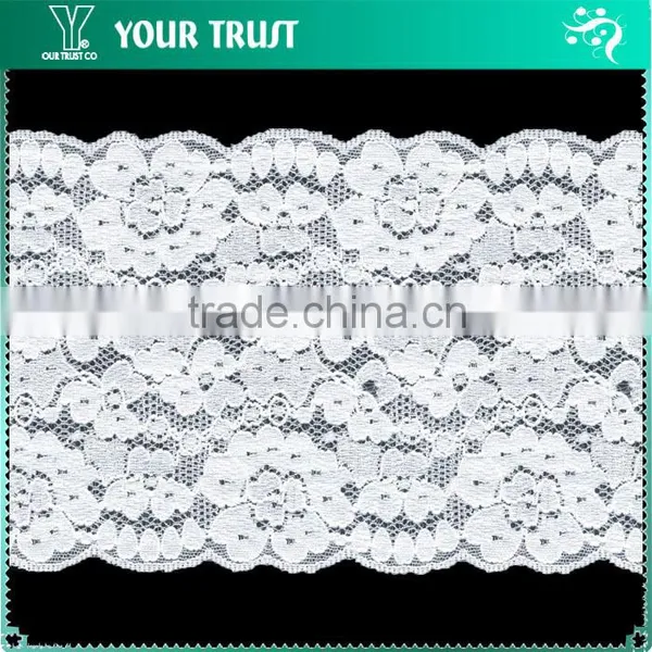 Width 14.0 Centimeter White Stretch Tape Trim Spandex Jacquard Elastic Lace photo-4