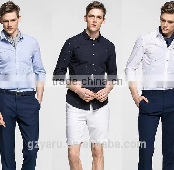 Men's Fashion Casual Cotton Shirt With Printed Pattern photo-3