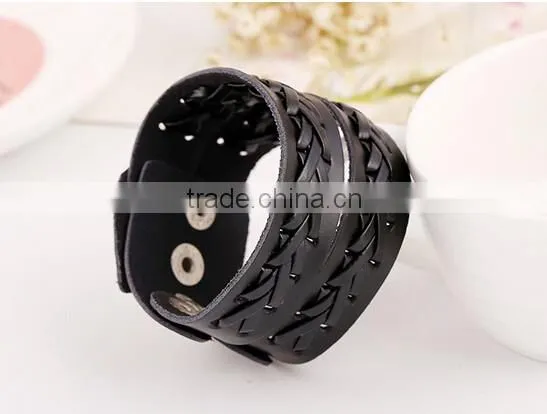 2016 Hot-selling Unisex Punk Style Vintage Leather Bracelet photo-2