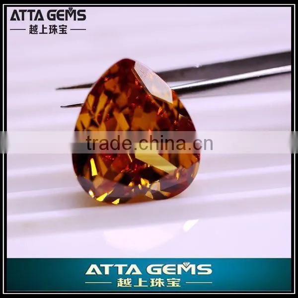 Champagne Heart Cut CZ-shining Facted Gems Zirconia