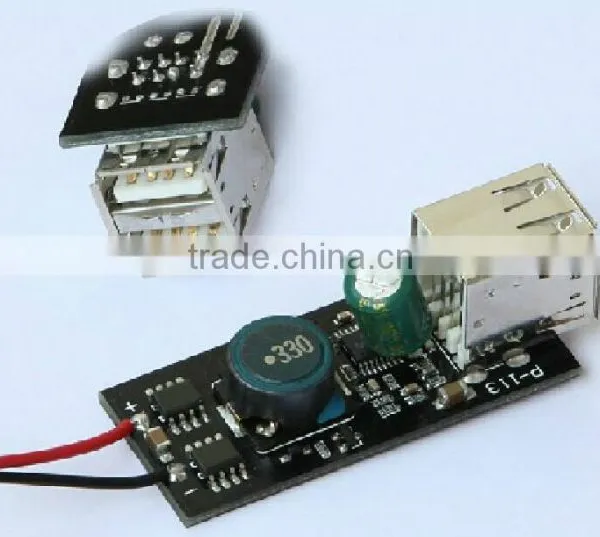 12v to 5v Usb Charger Pcb Board Wide Range Input 9-40v to 5v 2.1A * 2 Dual USB Output 5A Max for Cellphone ,car,truck , PDA Etc photo-2