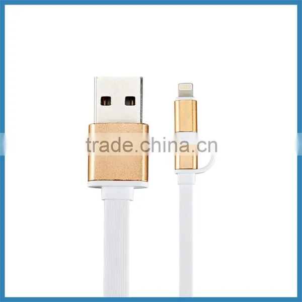 2-in-1 USB Data Sync Charge Cable Micro USB Cable for IPhone 6 6S 6Plus photo-2