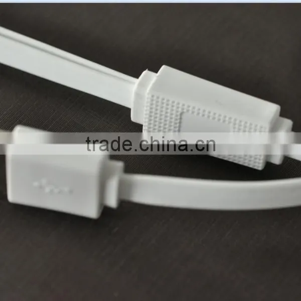 For Iphone 5/5s 6 Plus Samsung S5 S6 Flat Noodle 2 in 1 Data Sync Charging USB Cable photo-4