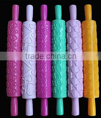 New Cake Decorating Mold Gum Paste Tools Fondant Rolling Pin Sugarcraft Embossed photo-4