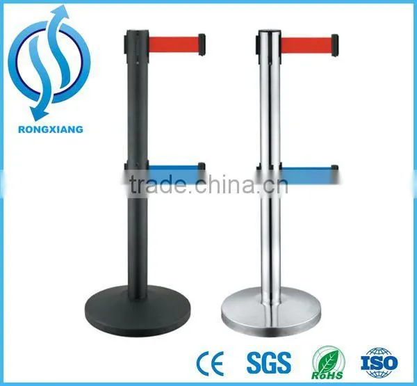 High Quality Retractable Belt Barrier Crowd Control Stanchion Stainless Steel Crowd Control Post photo-2