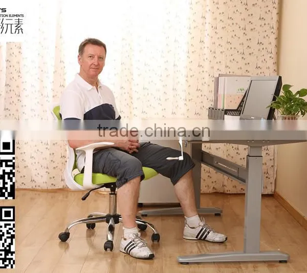 Attractive Office Table With Drawers With Steel Frame photo-2