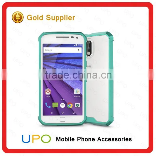 [UPO] High Quality 2 in 1 Hybrid TPU Plastic Soft TPU Shockproof Transparent Mobile Phone Case for Moto G4 Plus photo-2