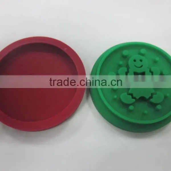 Factory Manufactured Wooden Handle Snowman Silicone Cookie Stamp photo-6
