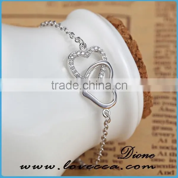 Top Quality Girlfriend Gift Jewelry Fashion Charms Silver Chain Bracelet 2015 New Product photo-6