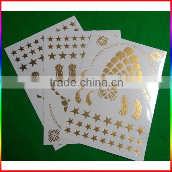 Metallic Gold Necklace Tattoo, Temporary Tattoo Stickers photo-3