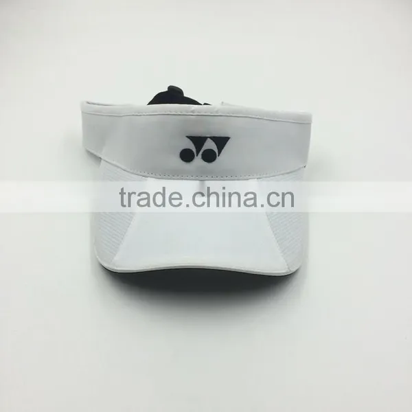 Custom Design Fashion 100% Cotton White Sun Visor With Embroidery photo-2