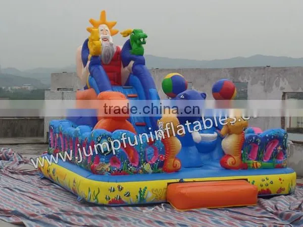 Kids Mini Fun City Inflatable Poseidon Playground Slide photo-3