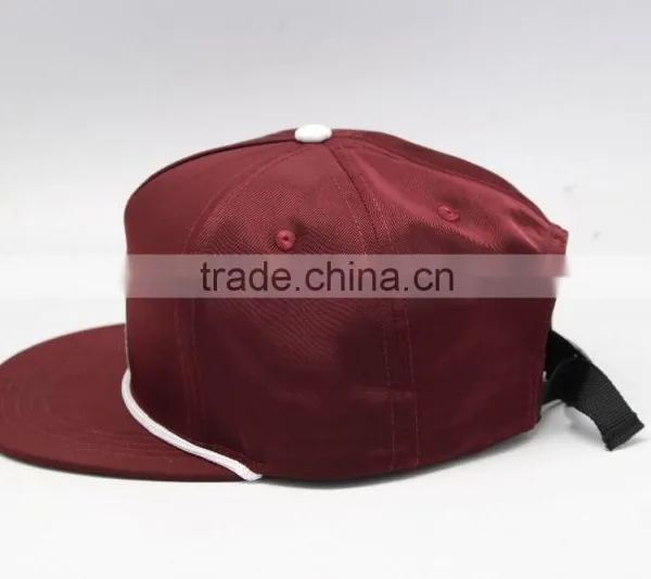Backpack Buckle Custom Woven Label Snap Back Cap With Rope photo-3