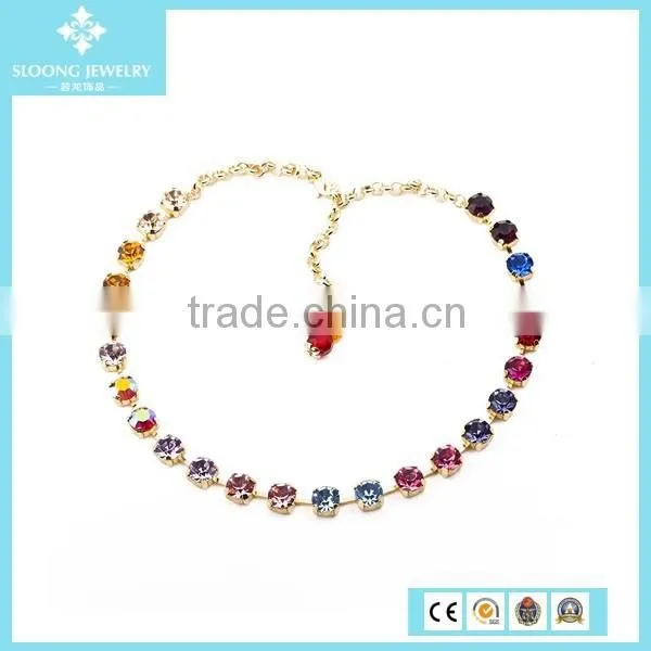 New Charms Fashionable Austria Crystal Silver Chain Necklace photo-5