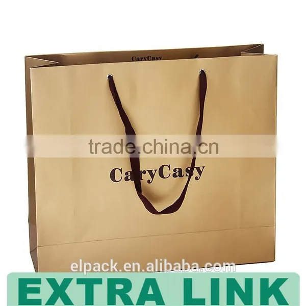Extra Link Factory Price Flat Kraft Gift Bags Custom Printing Shopping Bag Paper photo-2