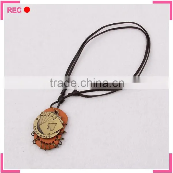 Leather Necklace With Hat Pendant, for Party Fashionable New Design Necklace photo-5