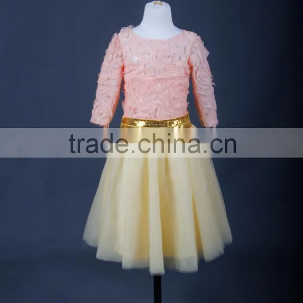 FQ-2 Cheap Latest Dress Designs For Flower Girl Net Dresses photo-4
