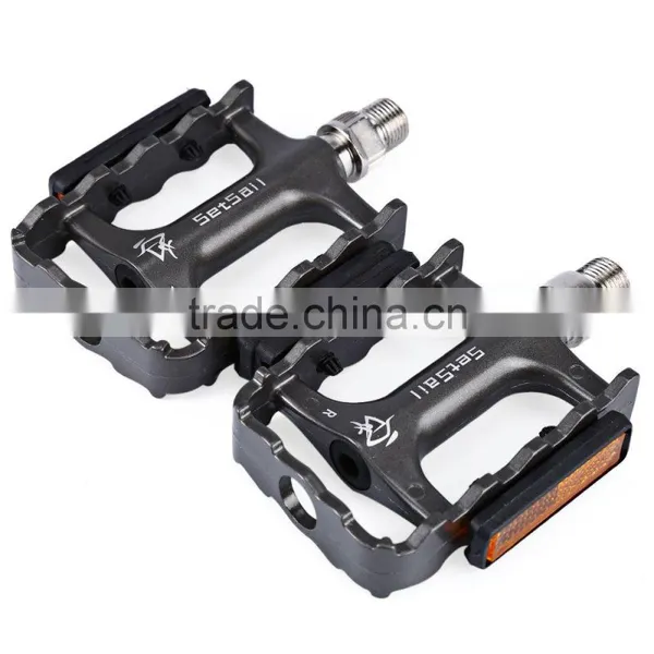 2Pcs SETSAIL 921 DU Bering Bike Pedals With Anti-skid Gear Frame Reflective Stripe Self-locking Pedals Bicycle Accessories Parts photo-4