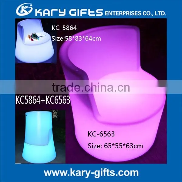 Nighclub Illuminate Bar Table and Chair Led Furniture Bar Chair photo-2