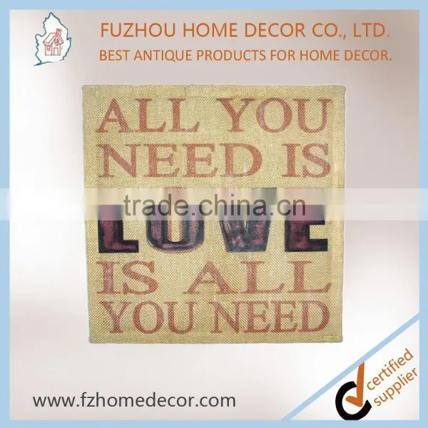 2017 Classical Linen Printing Wooden Wall Frame With Good Quanlity for Decorative photo-2