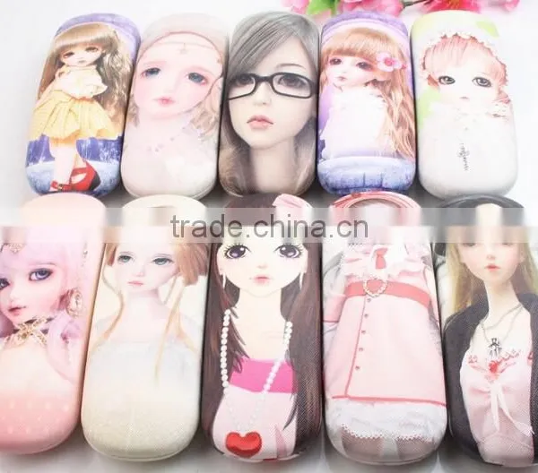 Supply Fashion Cute Girl Pattern Glasses Case photo-2