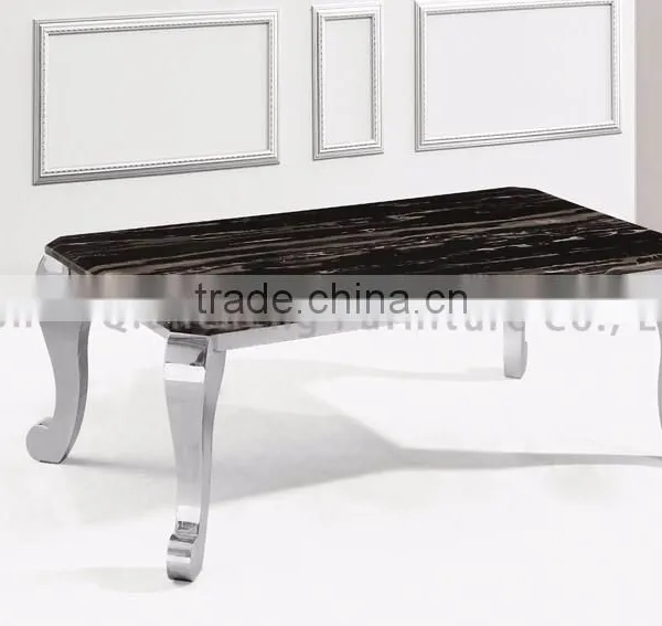 Hot Sale Coffee Table With Silver Stainless Steel Legs photo-5
