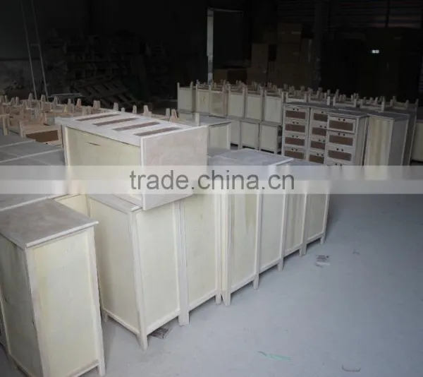 White Three Drawers Wooden Cabinet for Living Room Furnitures photo-5