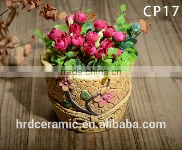 Newest Fashion Light Weight Waterproof Ornamental Cement Flowerpot photo-5