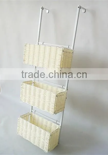 Upton Home Burnet White Over-the-Door 3-tier Storage Basket Set photo-3