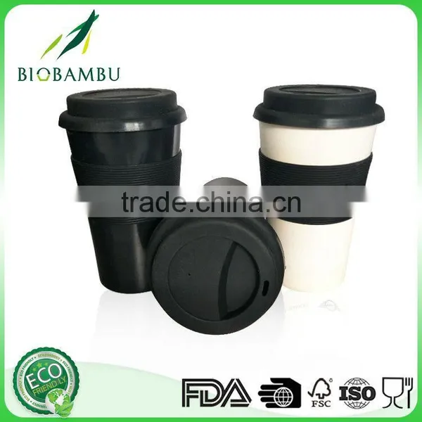 Best Design Eco-friendly Hot Selling Bamboo/rice Fiber Travel Coffee Cup photo-3