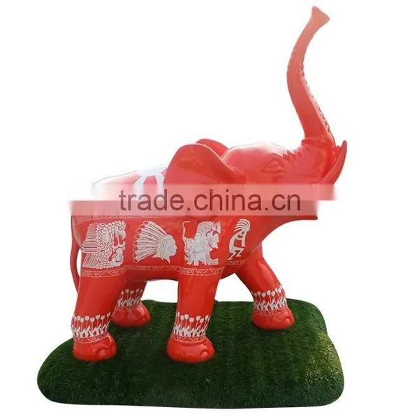 Outdoor FRP Elephant Figurine Statue photo-4
