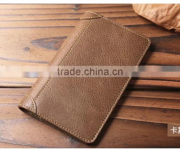 Retro Bifold Men Pure Leather Business Card Holder Fashion Card Wallet photo-5