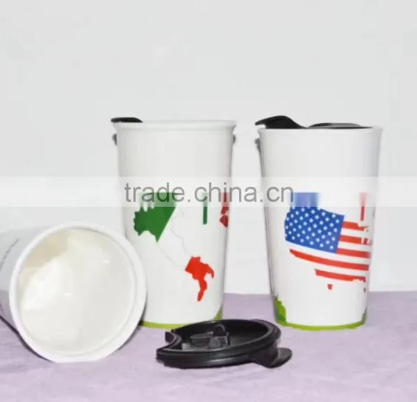 New Arrivel 11oz Ceramics Cup With Cover for Promotional photo-3