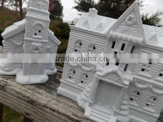 Christmas Village Houses White Christmas Village Church photo-3
