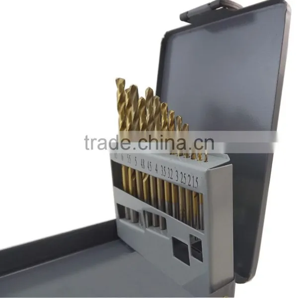 13pcs 1.5-6.5mm HSS-TiN HSS Titanium Coated Twist Drill Bit Set DIN 338, Hole Boring Bits, Drilling Tool Kit photo-3